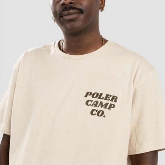 Poler Mushrooms Short Sleeve White Shirt Men’s Medium Nature Graphic Tee - Picture 4 of 9